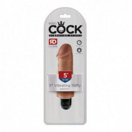 King Cock 5in Vib Stiffy Tan