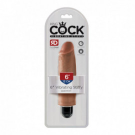 King Cock 6in Vib Stiffy Tan