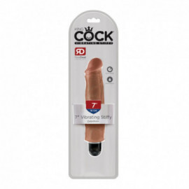 King Cock 7in Vib Stiffy Tan