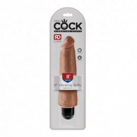 King Cock 8in Vib Stiffy Tan