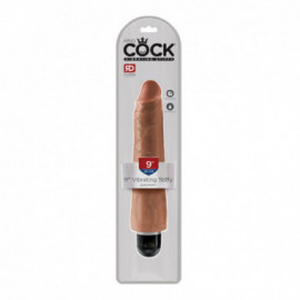 King Cock 9in Vib Stiffy Tan