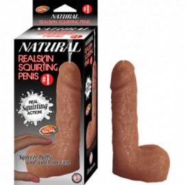 Natural Realskin Squirting Penis 1 Brown