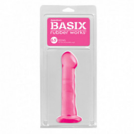 Basix 6.5in. Dong w/Suction Cup Pink