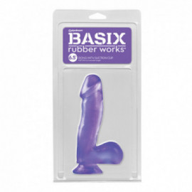 Basix 6.5in. Dong w/Suction Cup Purple