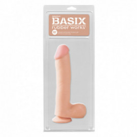 Basix 10in. Dong w/Suction Cup Flesh