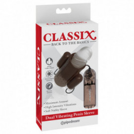 Classix Dual Vib Penis Sleeve Smoke