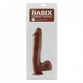 Basix 10in. Dong w/Suction Cup Brown