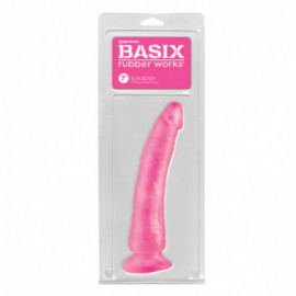 Basix 7in. Slim Dong w/Suction Cup Pink