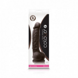 Colours Dual Density 5in Dildo Drk Brown