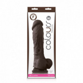 Colours Pleasures 8in Dildo Dark Brown