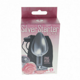 The 9"s Silver Starter Rose Floral Plug