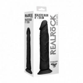 Realrock - 8” Realistic Dildo - Black