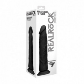 Realrock - 10” Realistic Dildo - Black