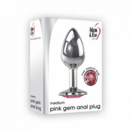 A&E Medium Pink Gem Anal Plug