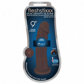 FLESHSTIXXX 9in Silicone Dildo Chocolate