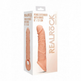 Realrock - 8” Penis Extender w/Rings Fle