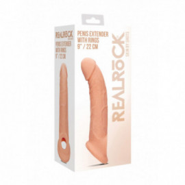 Realrock - 9” Penis Extender w/Rings Fle