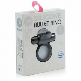 Sensuelle Bullet C-Ring W/Tongue Black