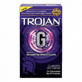 Trojan G-Spot Lubericated Latex Cond 10p