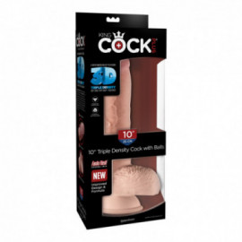 King Cock Plus 10in Triple Dens Cock/Ba