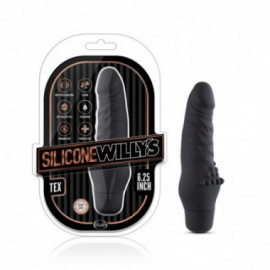 Silicone Willy's- Rough 6.25 Dildo Black