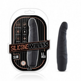 Silicone Willy's- Slim 6.25in Dildo Blk