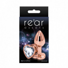 Rear Assets Rose Gold Heart Small Clear