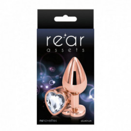 Rear Assets Rose Gold Heart Medium Clear