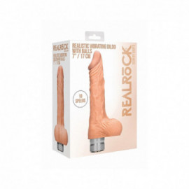 Realistic Vibrating Dildo Balls 7"Flesh