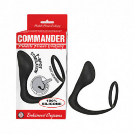 Commander Prostate Pleaser Cockring Blac