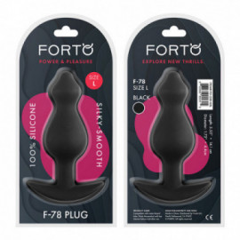 Forto F-78: Pointee Sili Plug Lg Bk