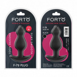 Forto F-78: Pointee Sili Plug Med Black