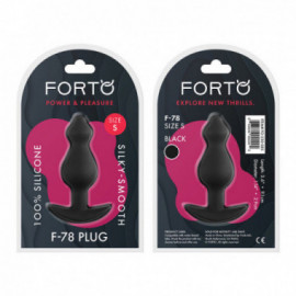 Forto F-78: Pointee Sili Plug Sm Bk