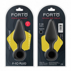 Forto F-10: Sili Plug W/Pull Ring Lg Bk