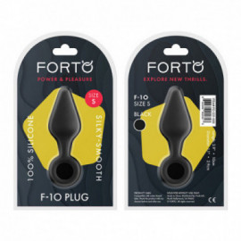 Forto F-10: Sili Plug W/Pull Ring Sm Bk