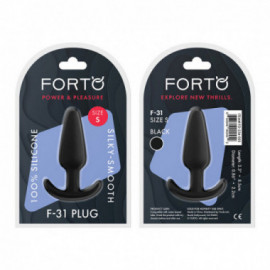 Forto F-31: 100% Silicone Plug Sm Black