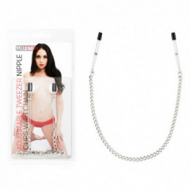 Lux Fetish Tweezer Nipple Clips/ Chain