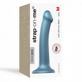 Strap-On-Me Dildo Metallic Blue Size M