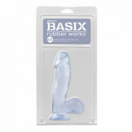 Basix 6.5in. Dong w/Suction Cup Clear