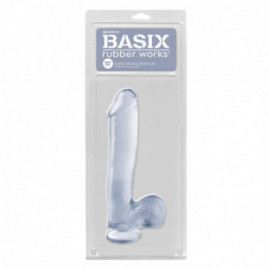 Basix 10in. Dong w/Suction Cup Clear