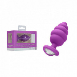 Ouch Regular Ribbed Diamond HeartPlug Pu