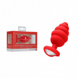 Ouch Regular Ribbed Diamond HeartPlug Re