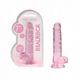 REALRoCK Jelly Dildo With Balls 7" Pink