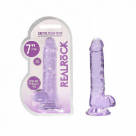 REALRoCK Jelly Dildo With Balls 7" Purpl