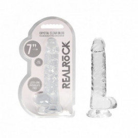 REALRoCK Jelly Dildo With Balls 7" Clear