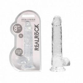 REALRoCK Jelly Dildo With Balls 8" Clear