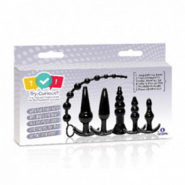 Try-Curious Anal Plug Kit Black