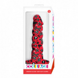 Collage Goth Girl Twisted Silicone Dildo