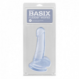 Basix 8in. Dong w/Suction Cup Clear