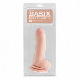 Basix 8in. Dong w/Suction Cup Flesh